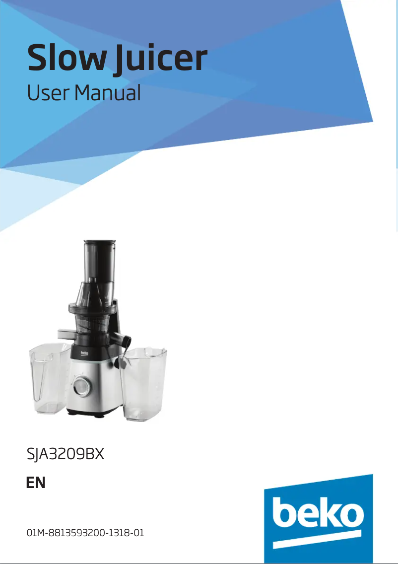 First page image of the manual for SJA3209B