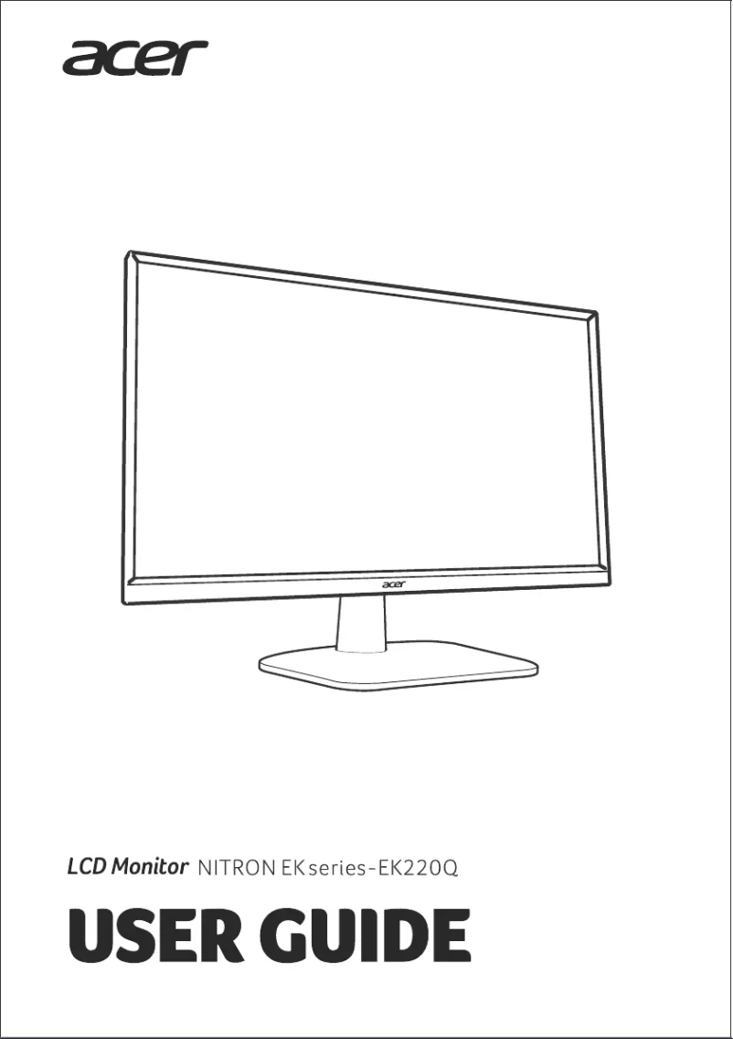 Page 1 of the manual Quick Start Guide Acer EK220QA