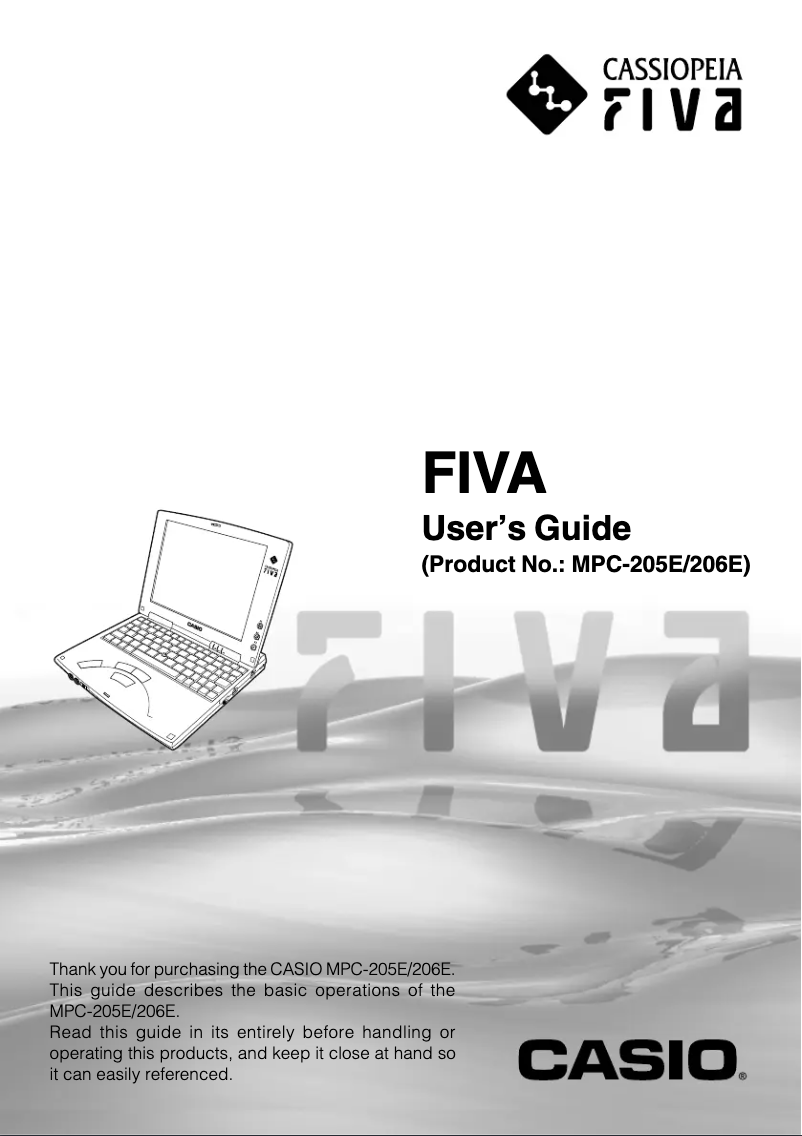 Page 1 of the manual User Manual Casio MPC-205E