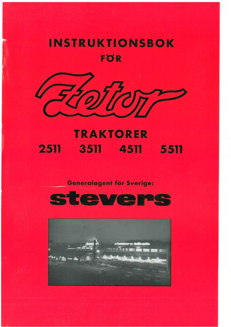 Page 1 of the manual User Manual Zetor 2511