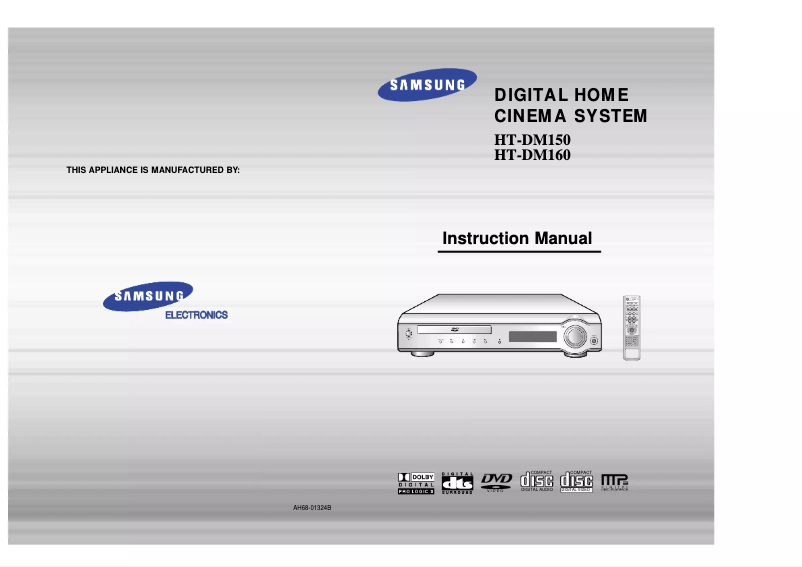 Page 1 of the manual User Manual Samsung HT-DM160