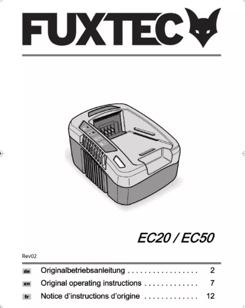 Page 1 of the manual User Manual Fuxtec EC50