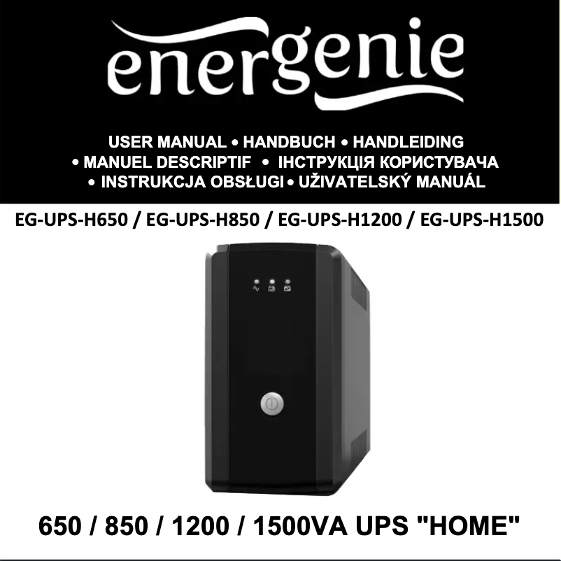 Page 1 de la notice Manuel utilisateur EnerGenie EG-UPS-H1200