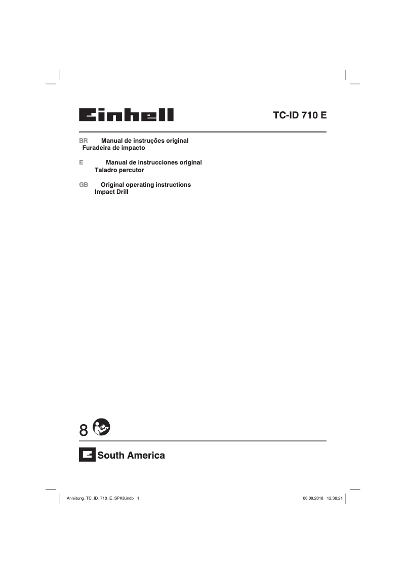 Page 1 of the manual User Manual Einhell TC-ID 710 E