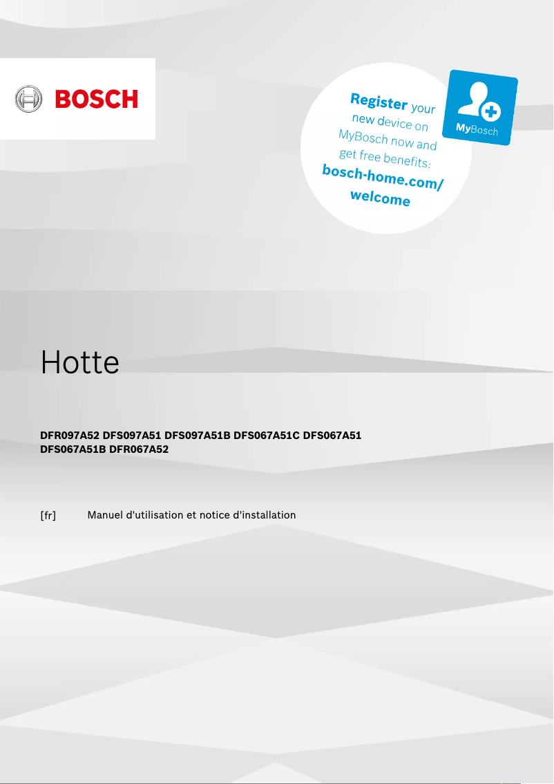 First page image of the manual for DFR097A52