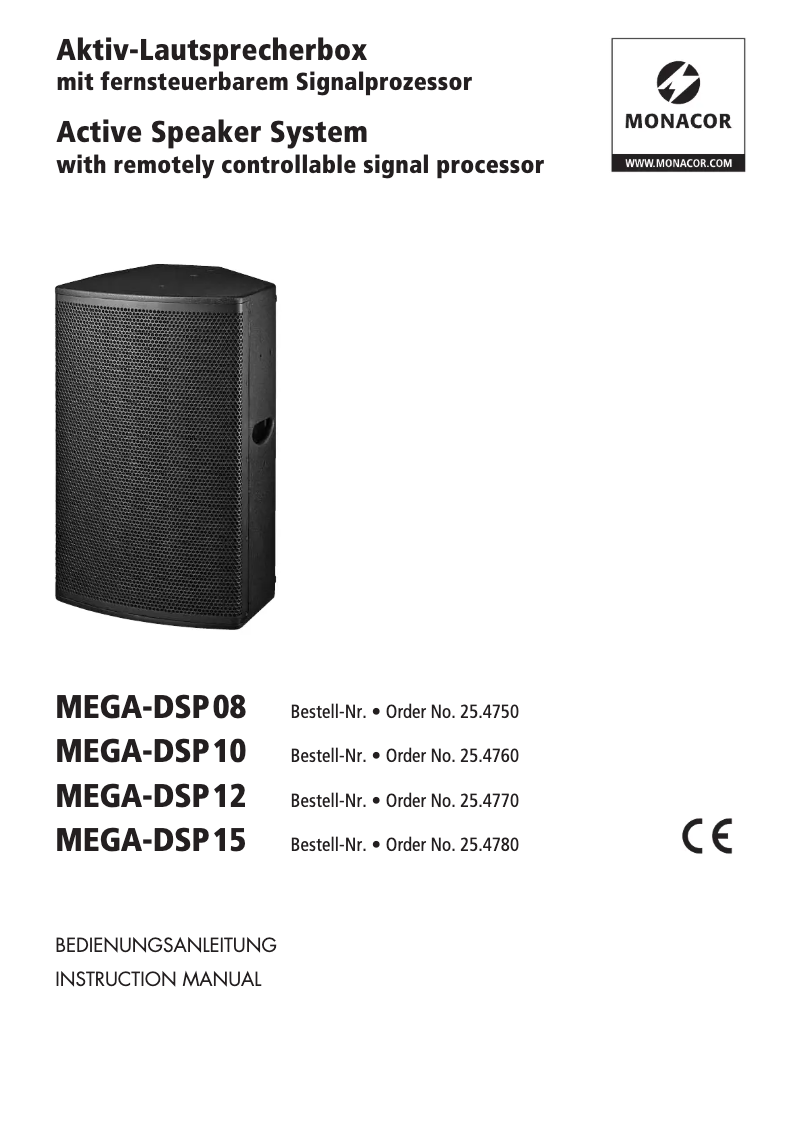 Page 1 de la notice Manuel utilisateur Monacor MEGA-DSP15