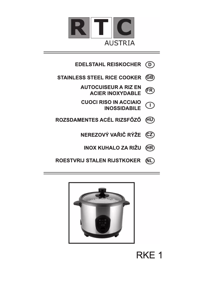 First page image of the manual for RKE 1