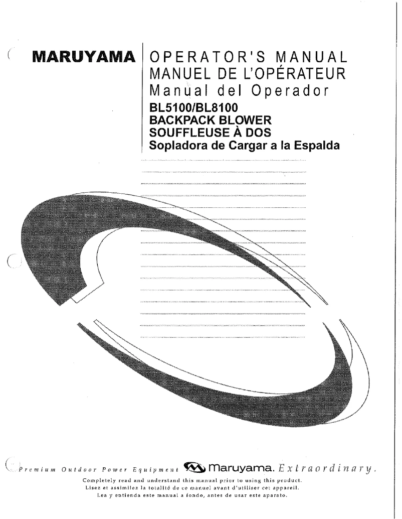First page image of the manual for BL5100