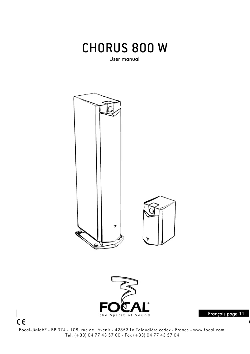 First page image of the manual for Chorus 816 V W