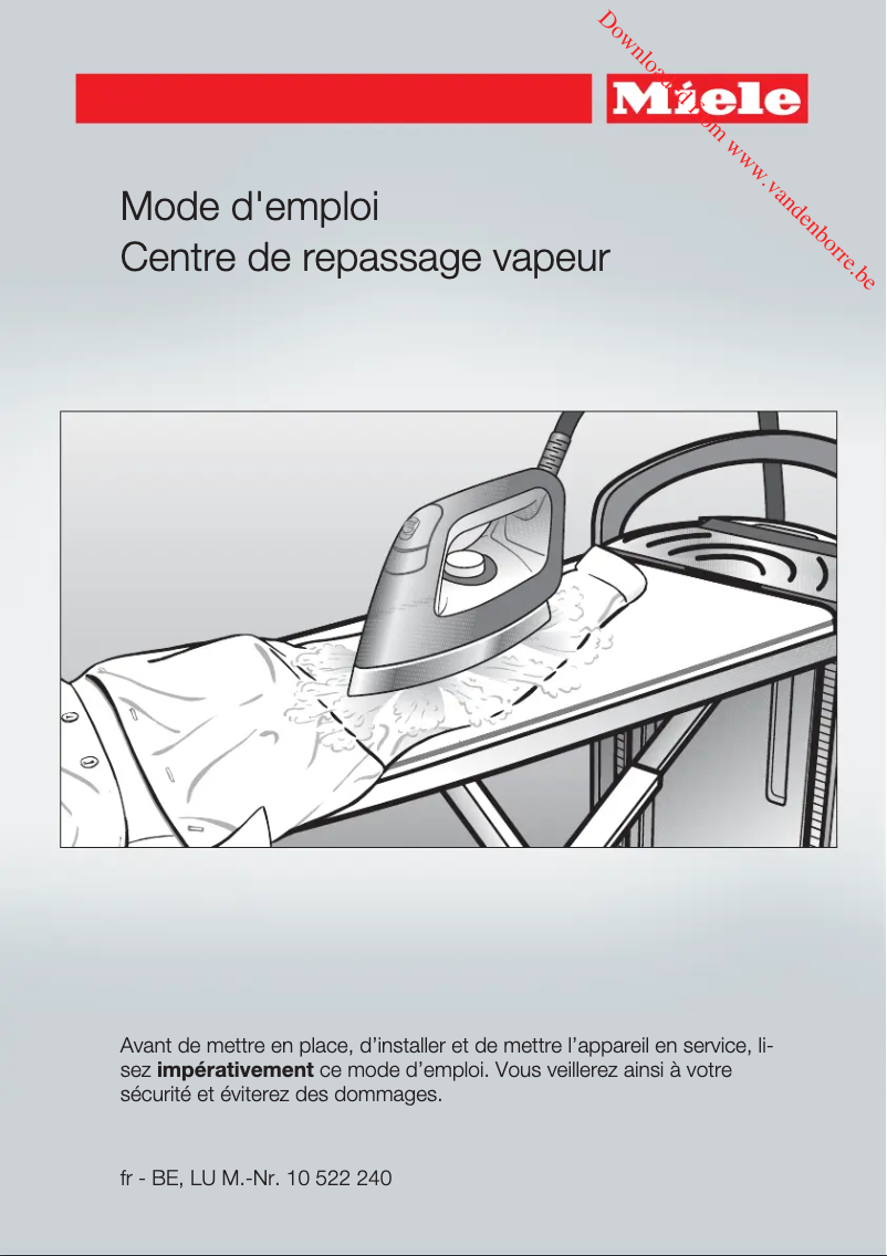 Page 1 of the manual User Manual Miele B 3312 FashionMaster