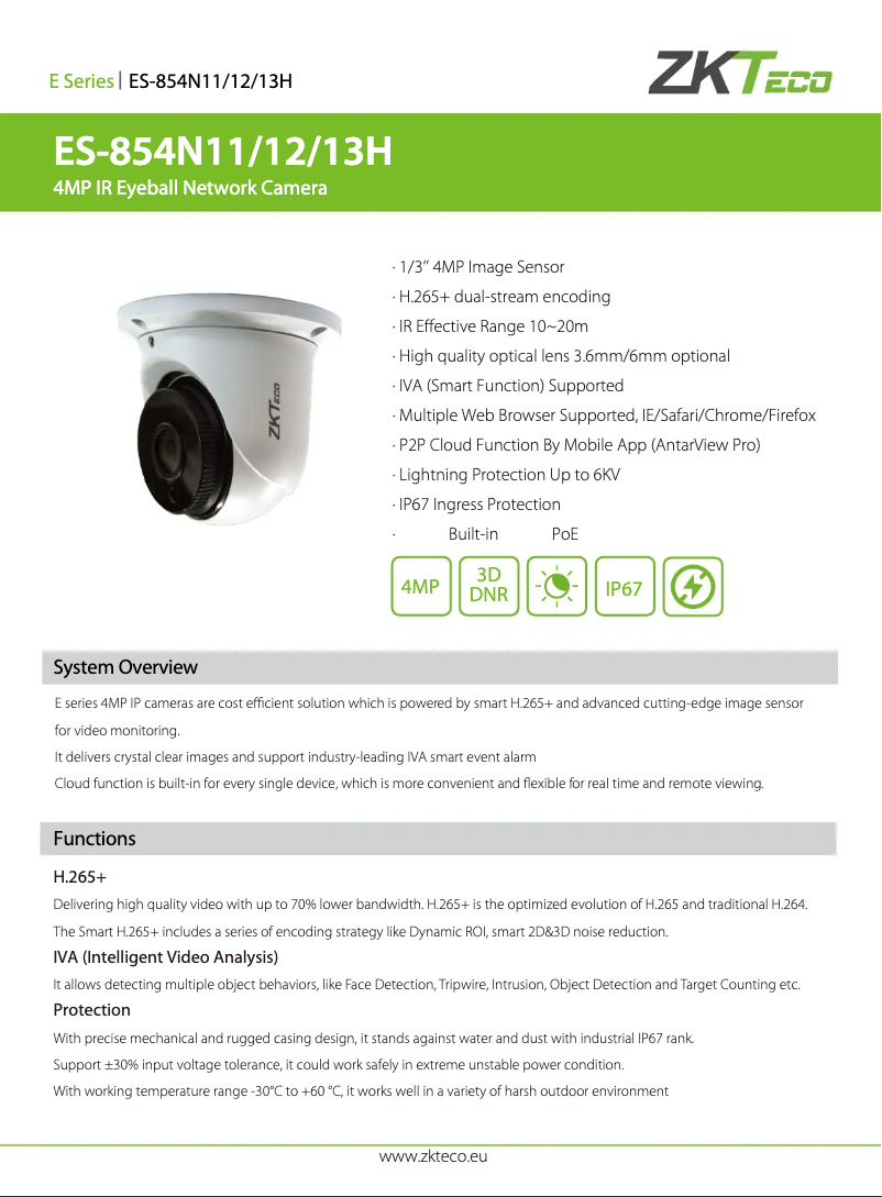 Image de la première page du manuel de l'appareil ES-854N11