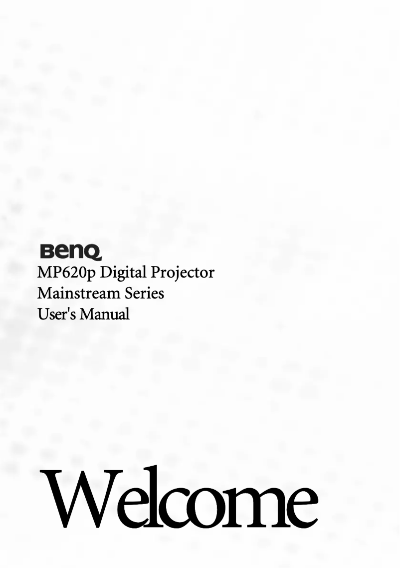 Page 1 of the manual User Manual BenQ MP620P
