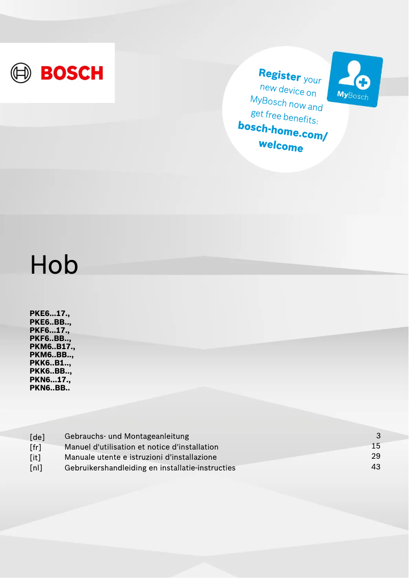 First page image of the manual for HBD471AB61