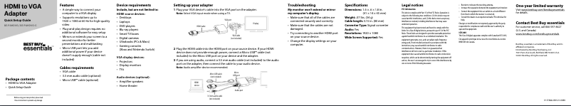 Page 1 of the manual User Manual Best Buy BE-PAHDVG