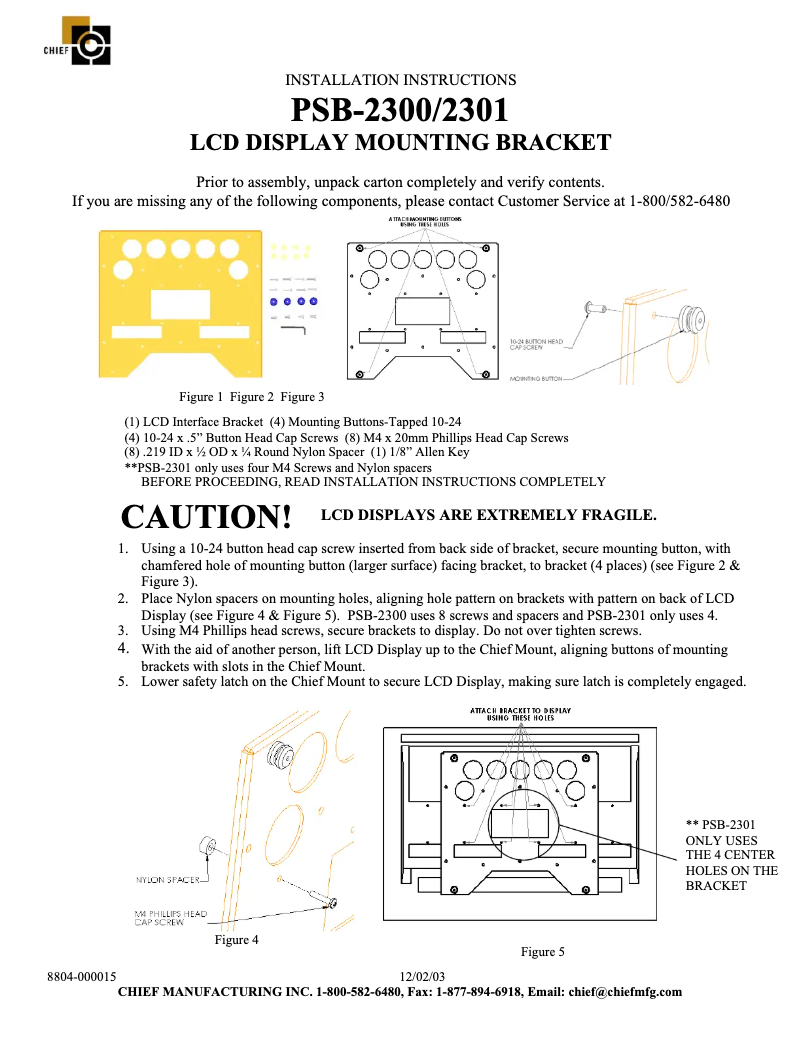 First page image of the manual for PSB2301