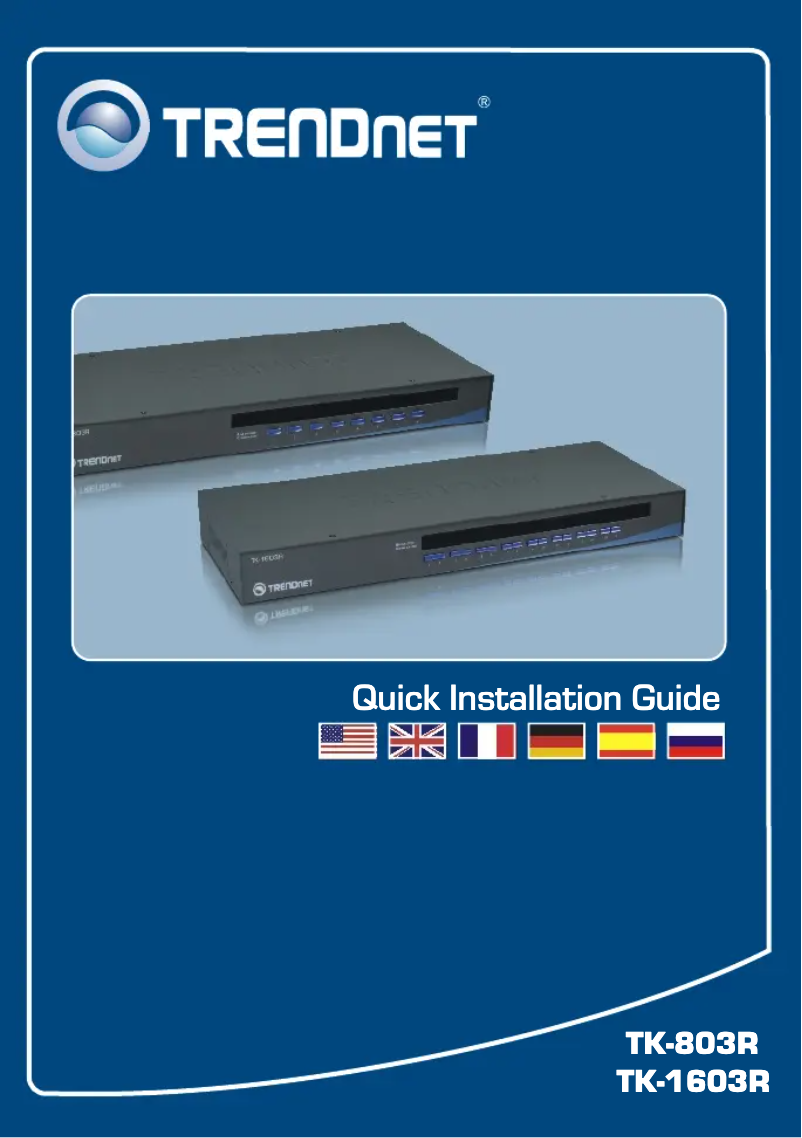 Page 1 of the manual User Manual TRENDnet TK-803R