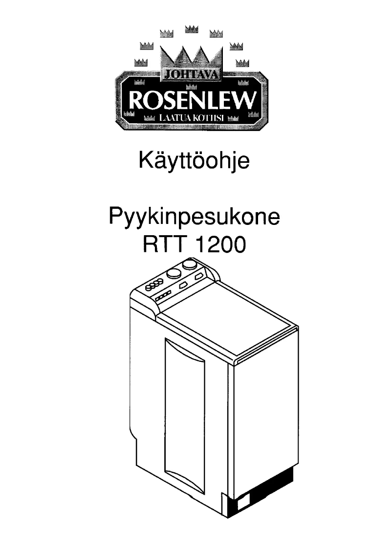 Page 1 of the manual User Manual Rosenlew RTT1200