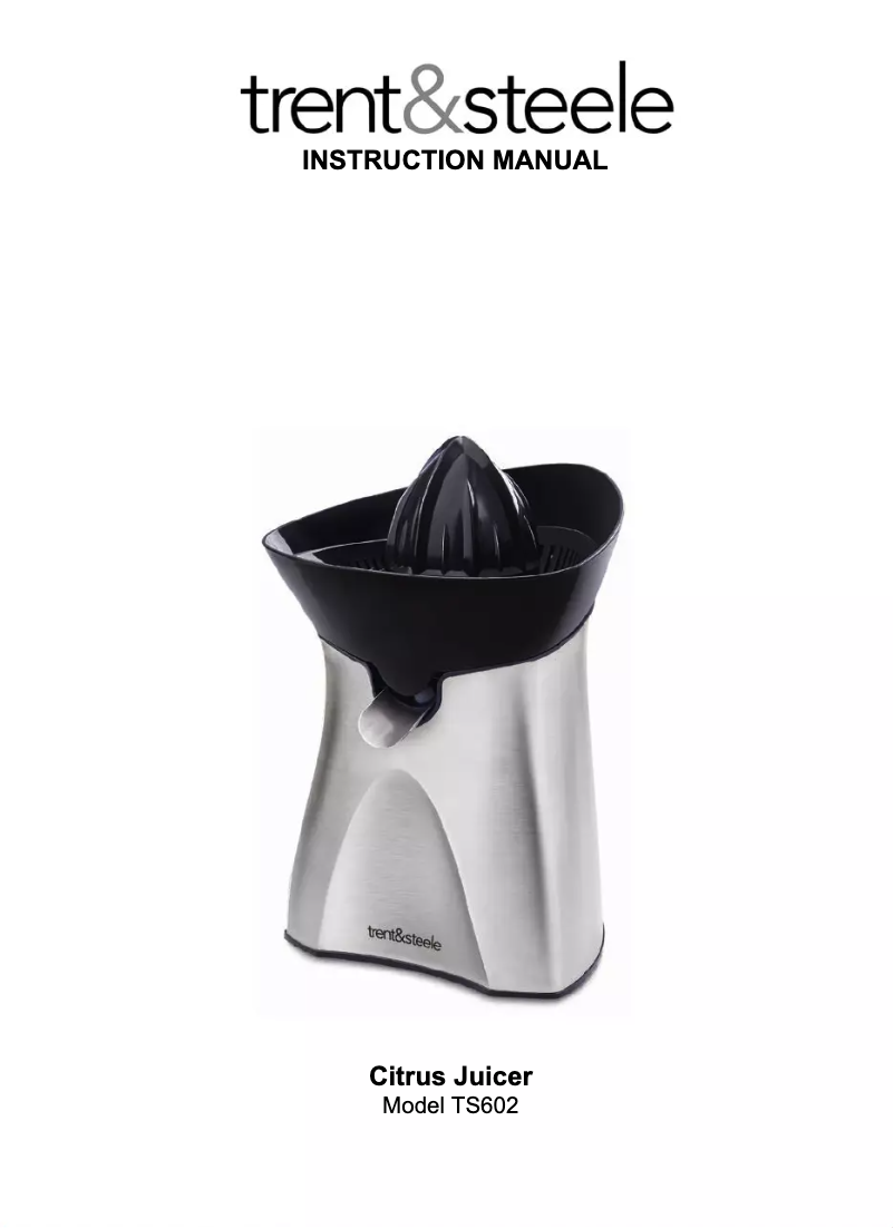 First page image of the manual for TS602