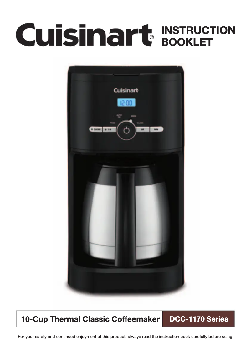 First page image of the manual for DCC-1170