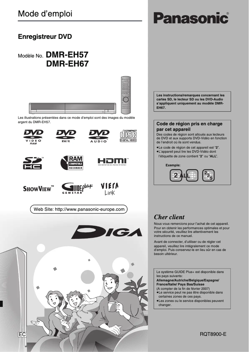 First page image of the manual for DMR-EH575