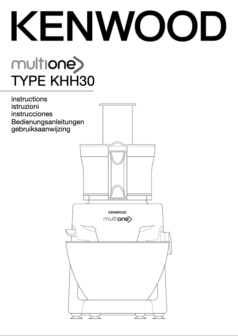Page 1 of the manual User Manual Kenwood MultiOne KHH30