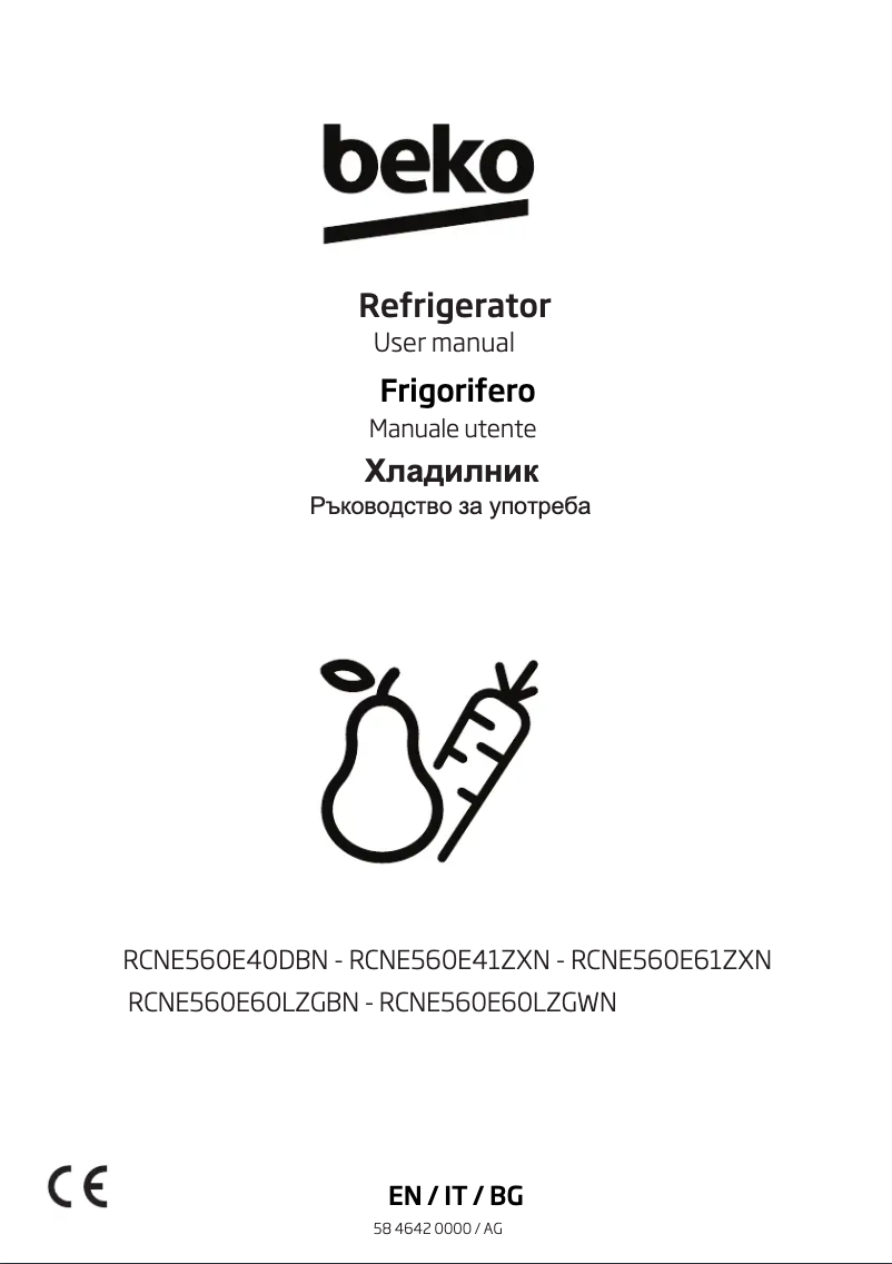 Page 1 of the manual User Manual Beko RCNE560E41ZXN