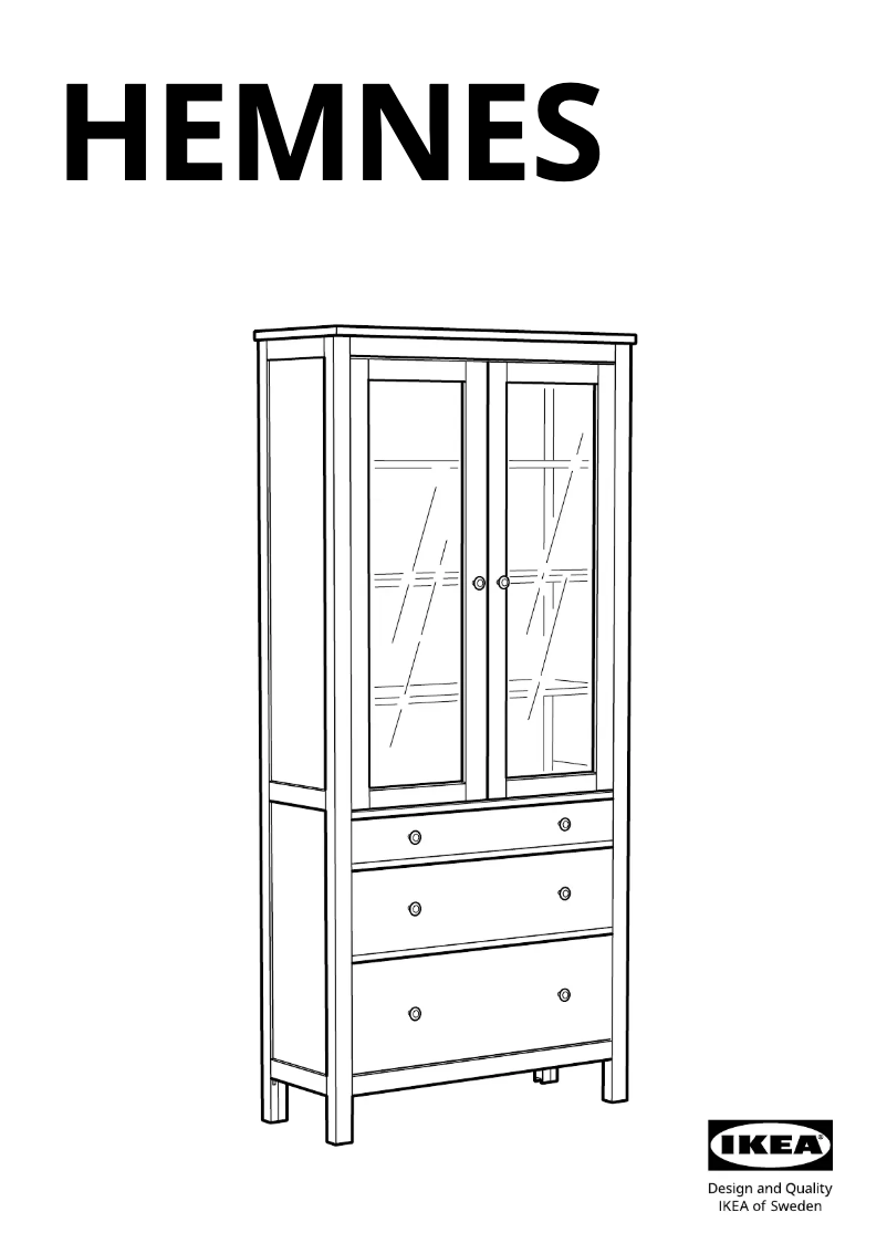 First page image of the manual for HEMNES 503.717.72