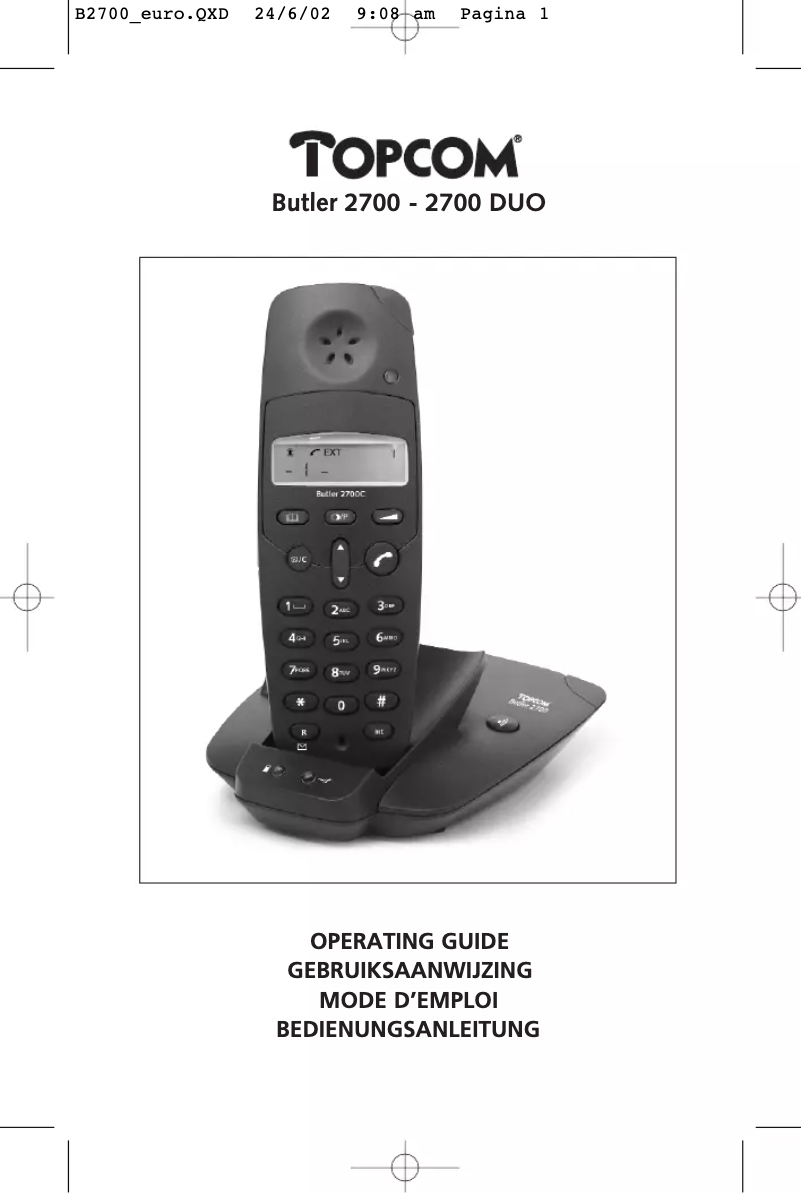 First page image of the manual for Butler 2700 duo