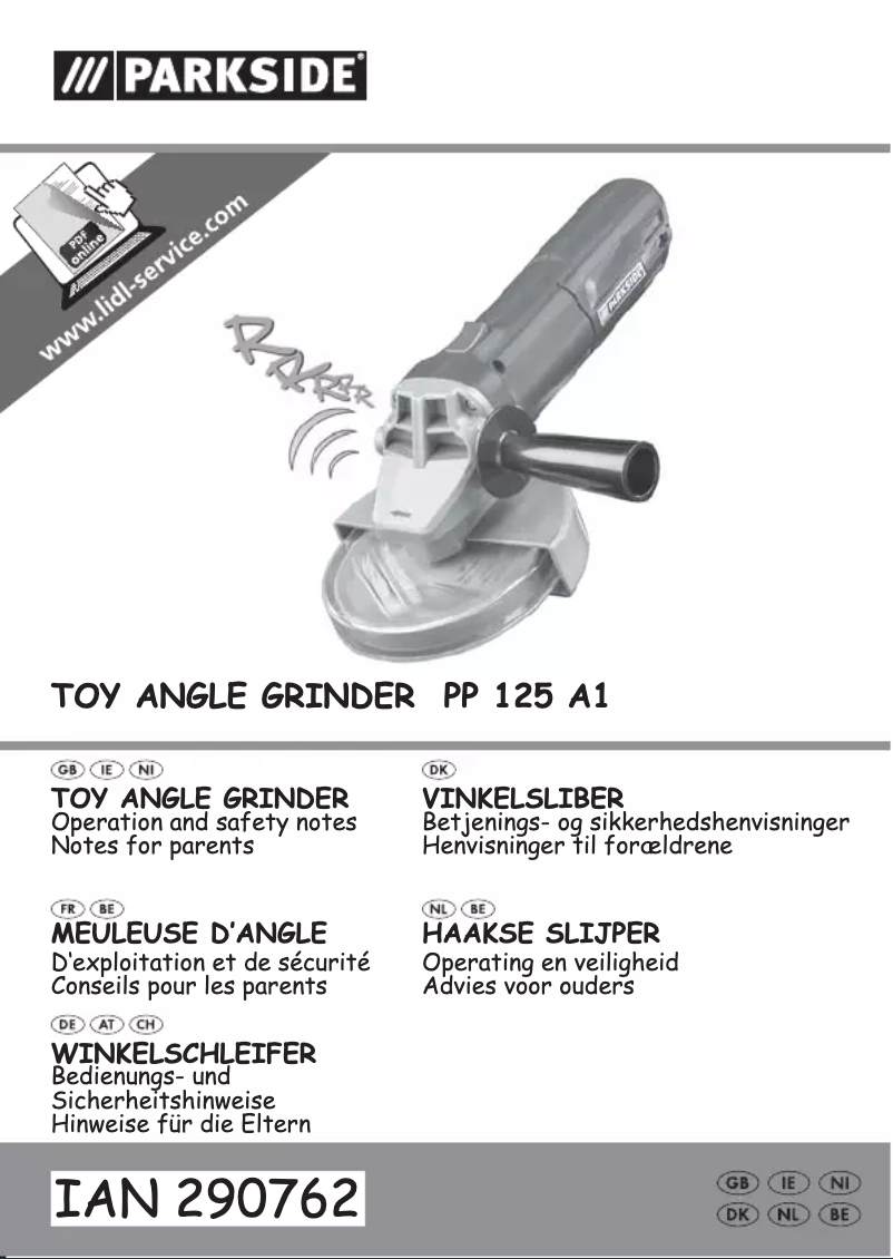 Page 1 of the manual User Manual Parkside PP 18 A1