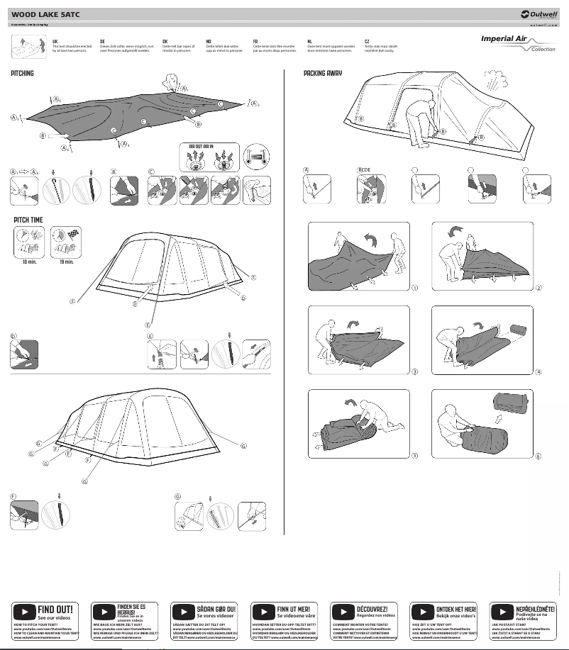 Page 1 of the manual User Manual Outwell Wood Lake 5 Air TC
