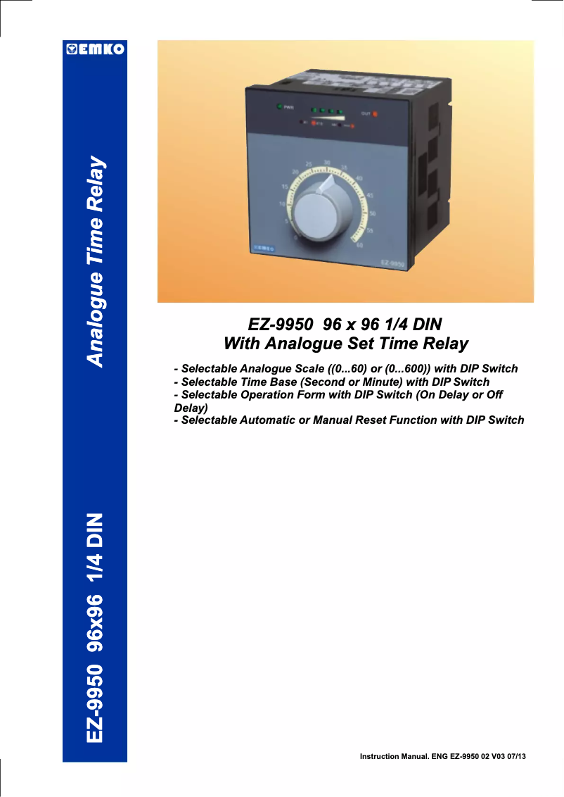 First page image of the manual for EZ-9950