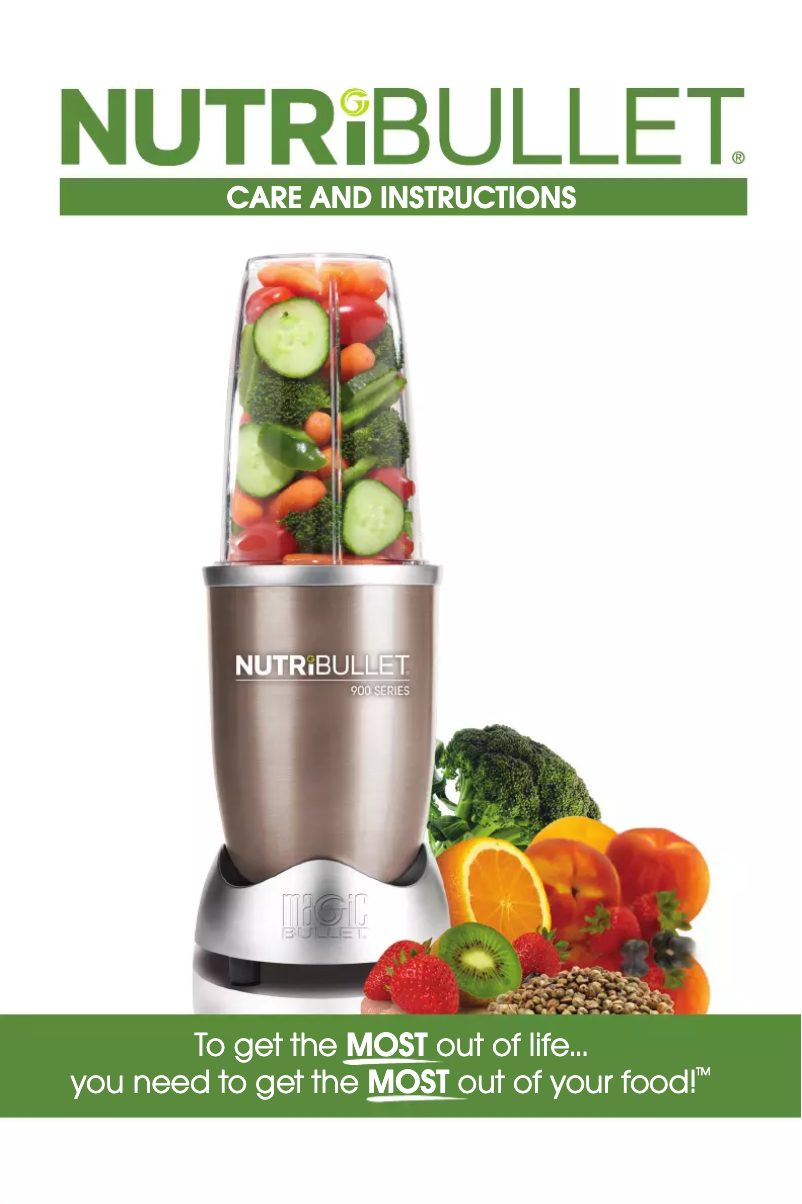 Page 1 of the manual User Manual NutriBullet 900