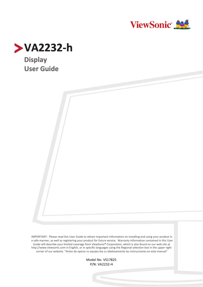 Image de la première page du manuel de l'appareil VA2232-H