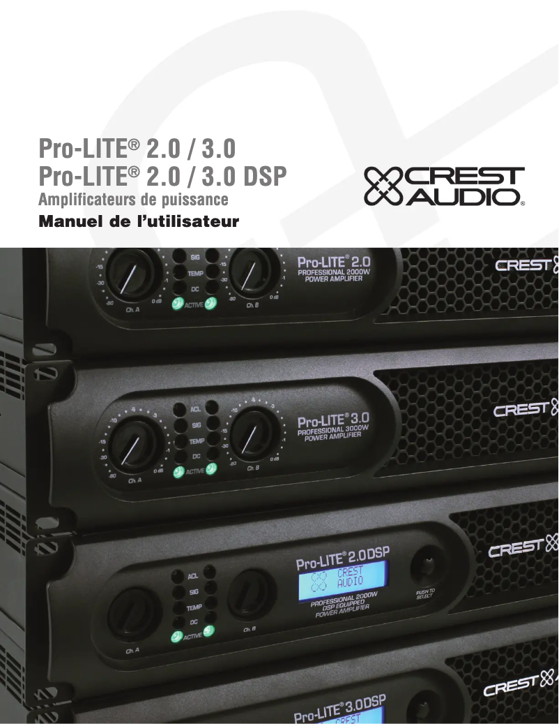 First page image of the manual for Pro-LITE 2.0 DSP