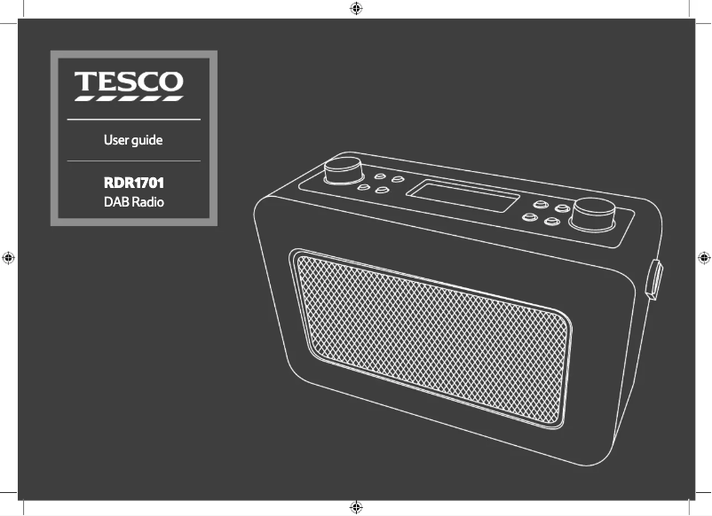 Page 1 of the manual User Manual Tesco RDR1701