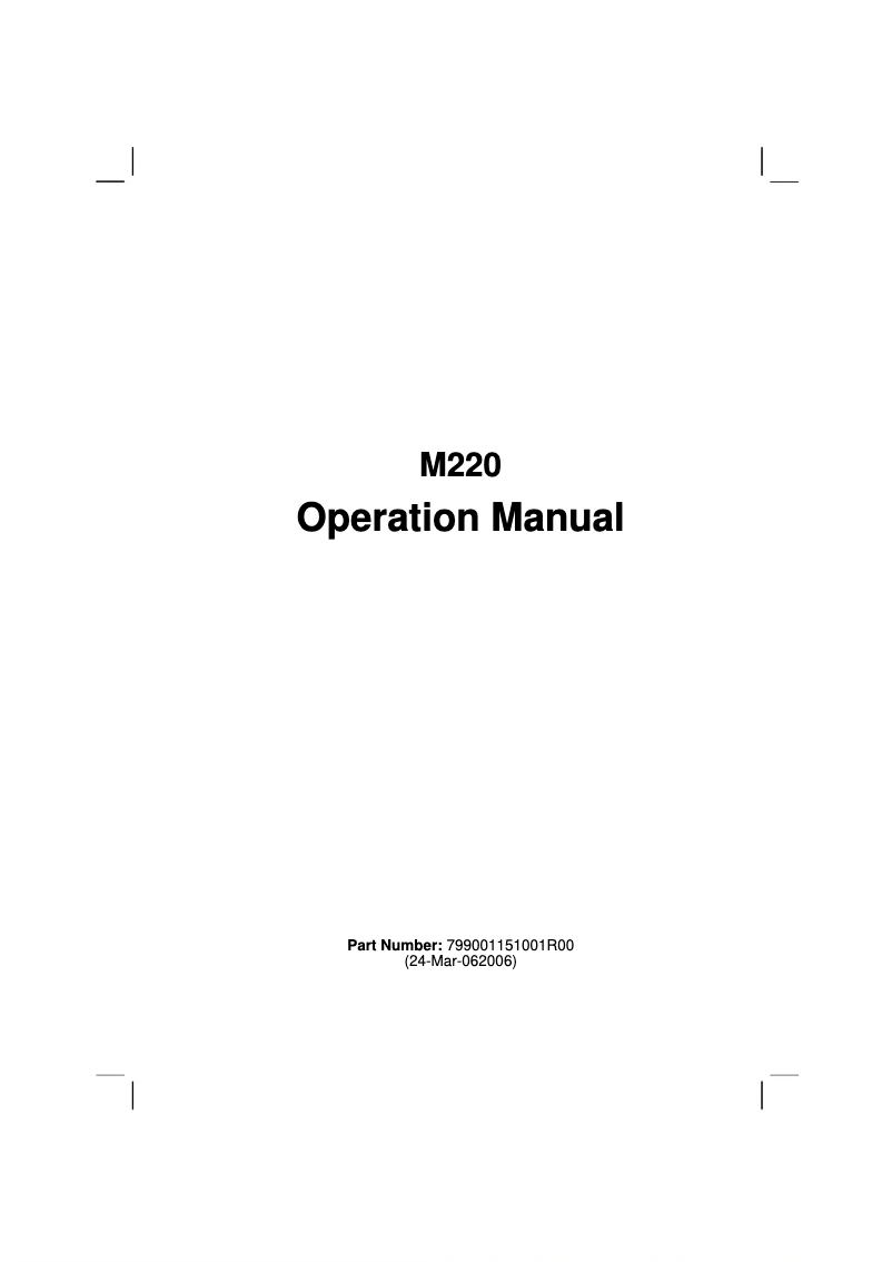 Page 1 of the manual User Manual Getac MobileForce M220
