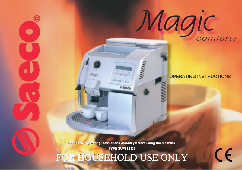 First page image of the manual for Saeco Magic Comfort Plus