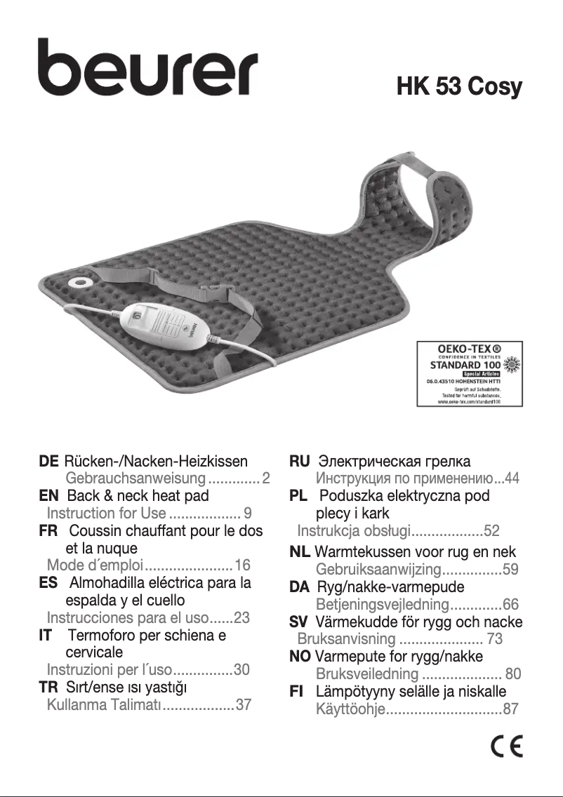 Page 1 of the manual User Manual Beurer HK 53