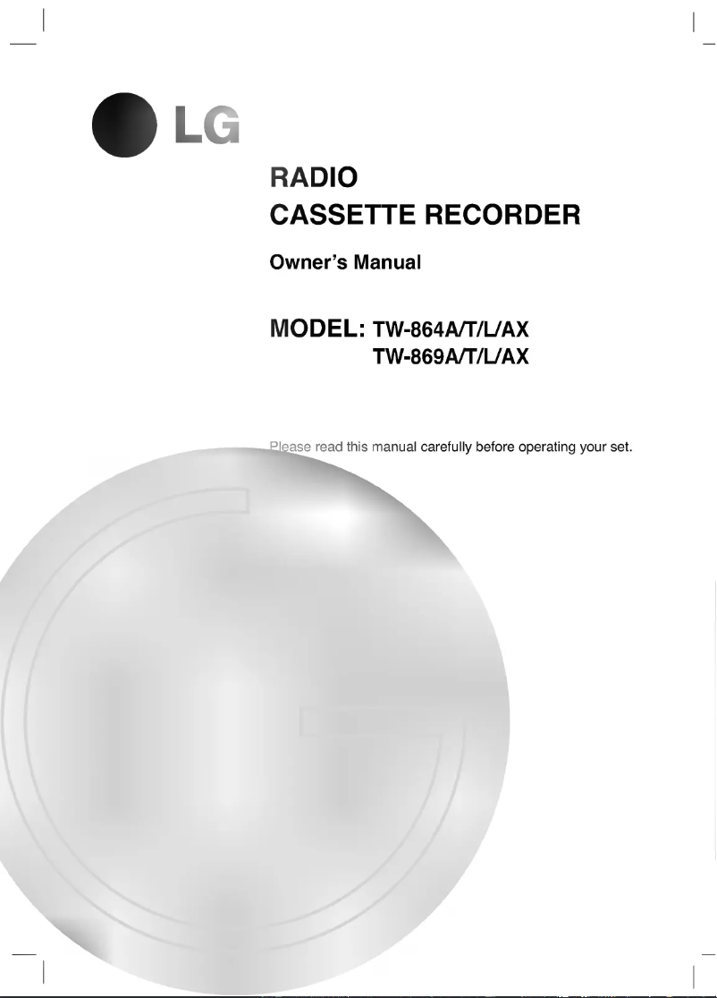 First page image of the manual for TW-864T