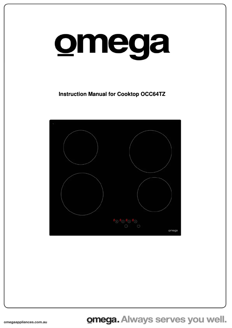 First page image of the manual for OCC64TZ