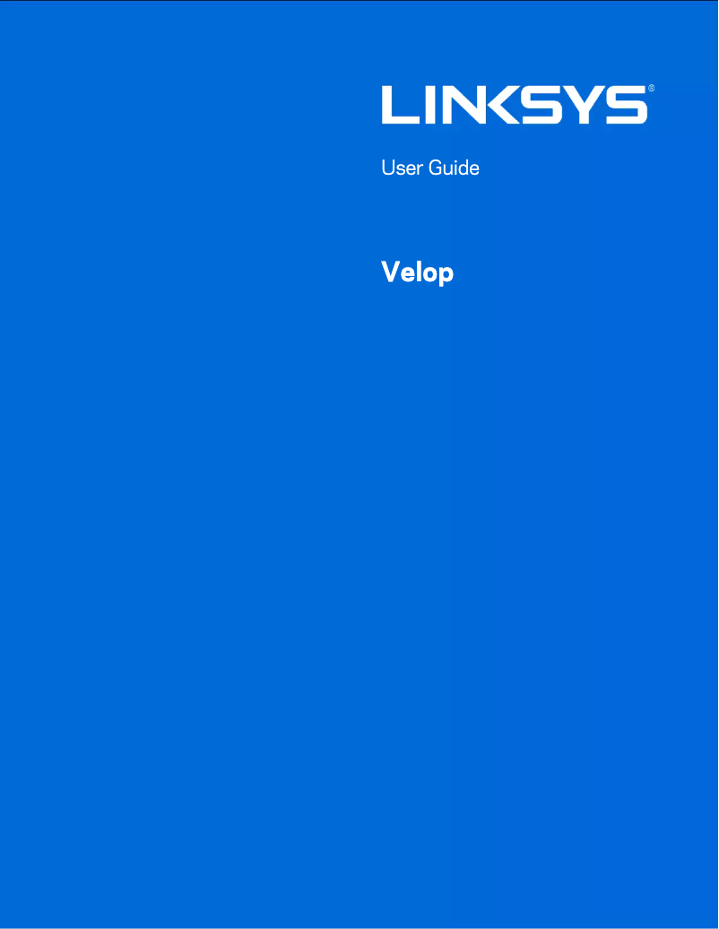 First page image of the manual for Velop AC4800
