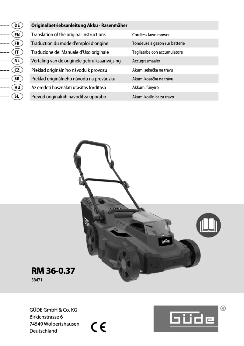 Page 1 of the manual User Manual Güde RM 36-402-30.37