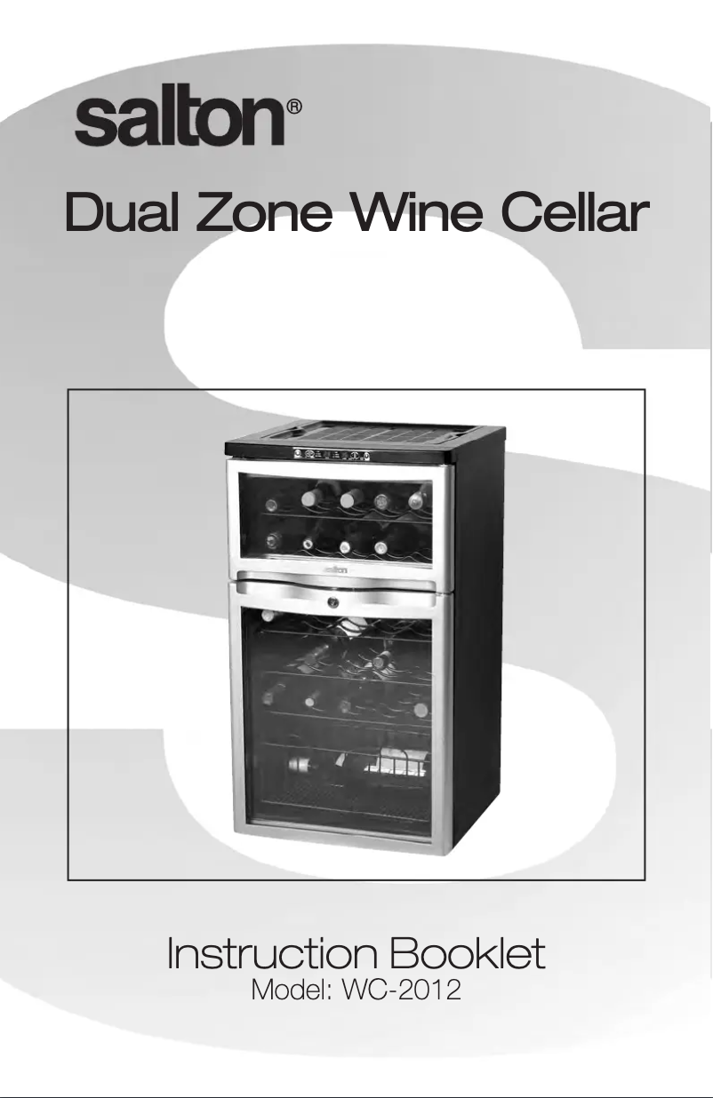 First page image of the manual for WC-2012