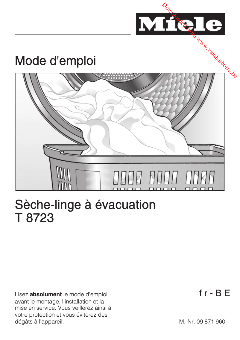 First page image of the manual for T 8723 LW