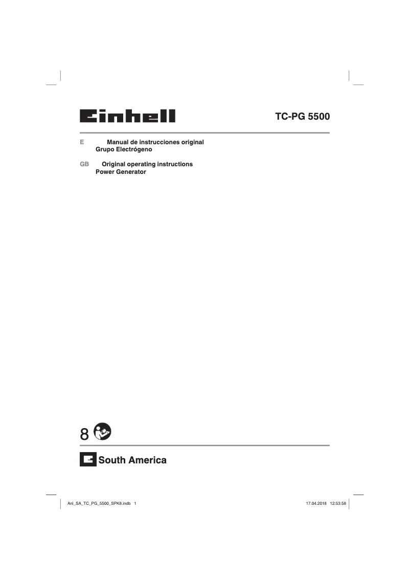 Page 1 of the manual User Manual Einhell TC-PG 5500