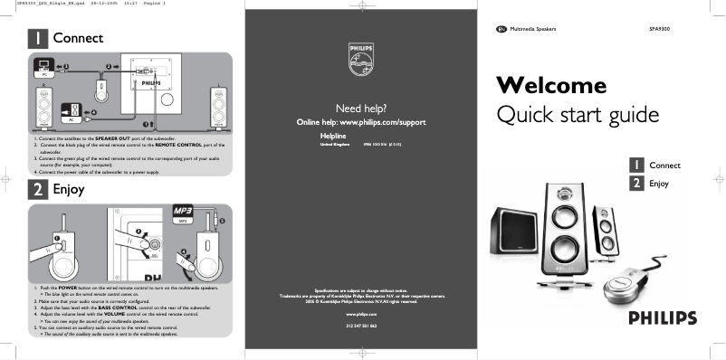 First page image of the manual for SPA7300