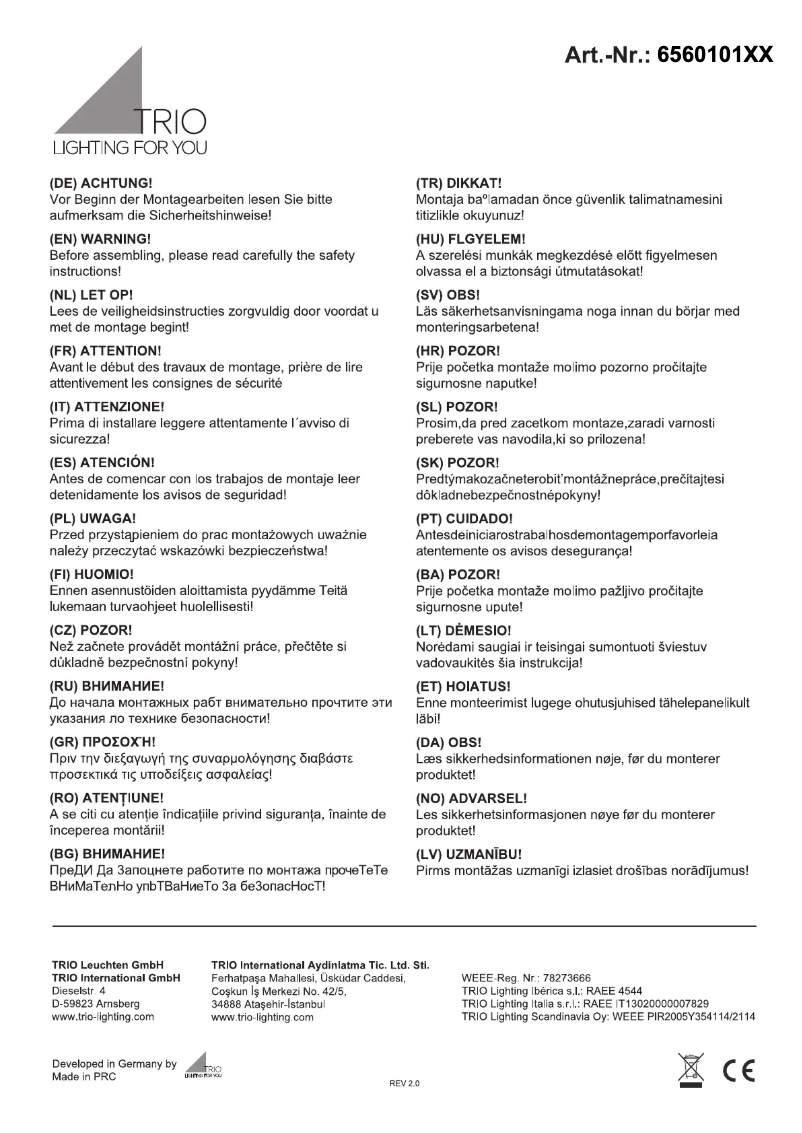 First page image of the manual for Charly 656010100