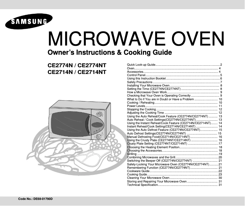 Page 1 of the manual User Manual Samsung CE2714