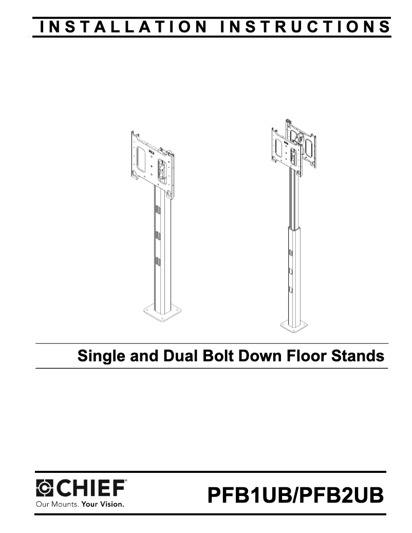 First page image of the manual for PFB1UB