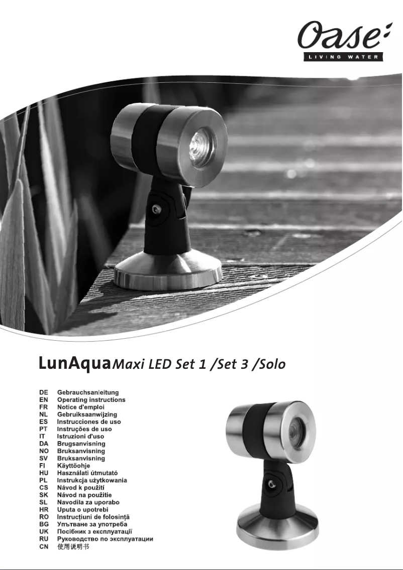 First page image of the manual for LunAqua Maxi LED
